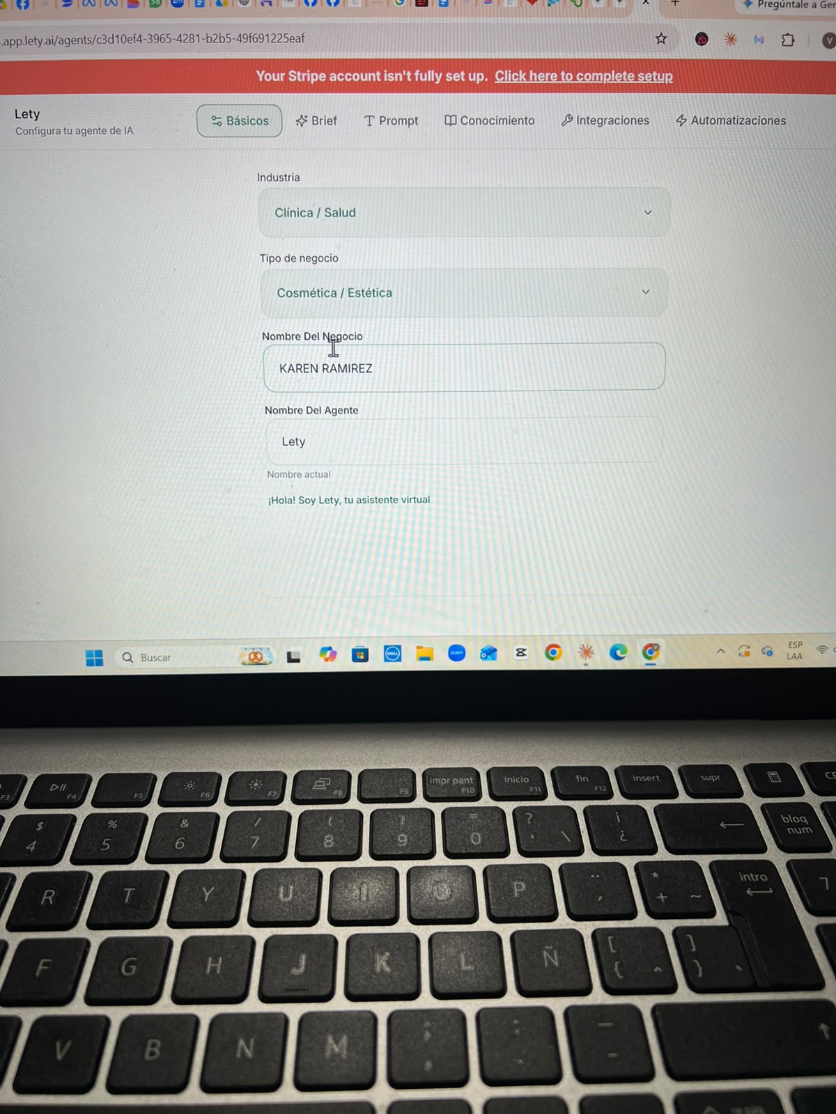 Referencia Lety.ai: Ficha del agente (Básicos)