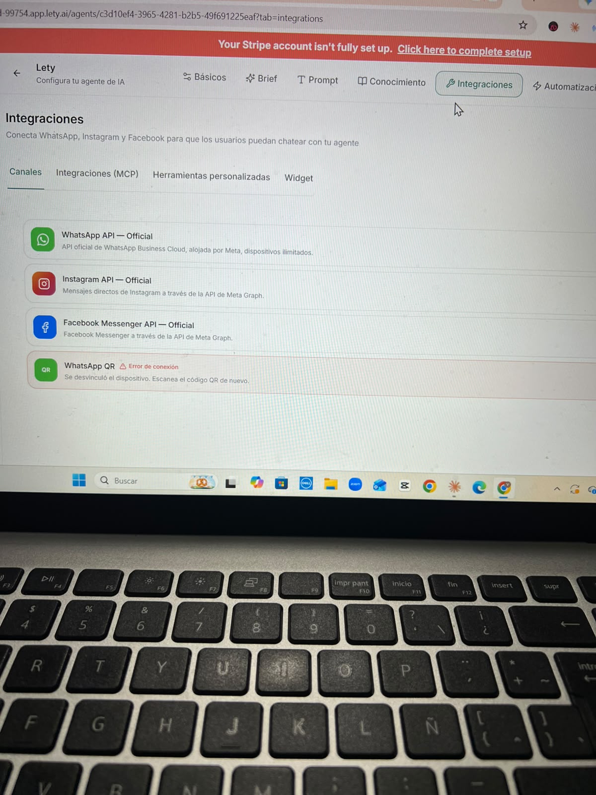 Referencia Lety.ai: Integraciones oficiales