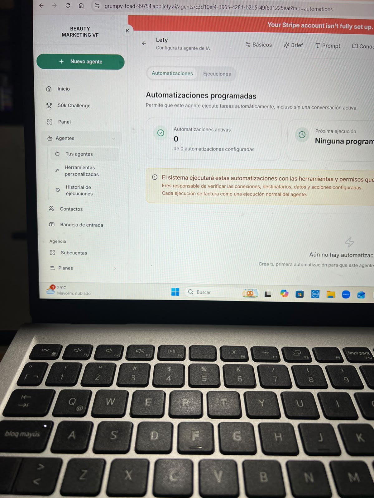 Referencia Lety.ai: Vista general del portal